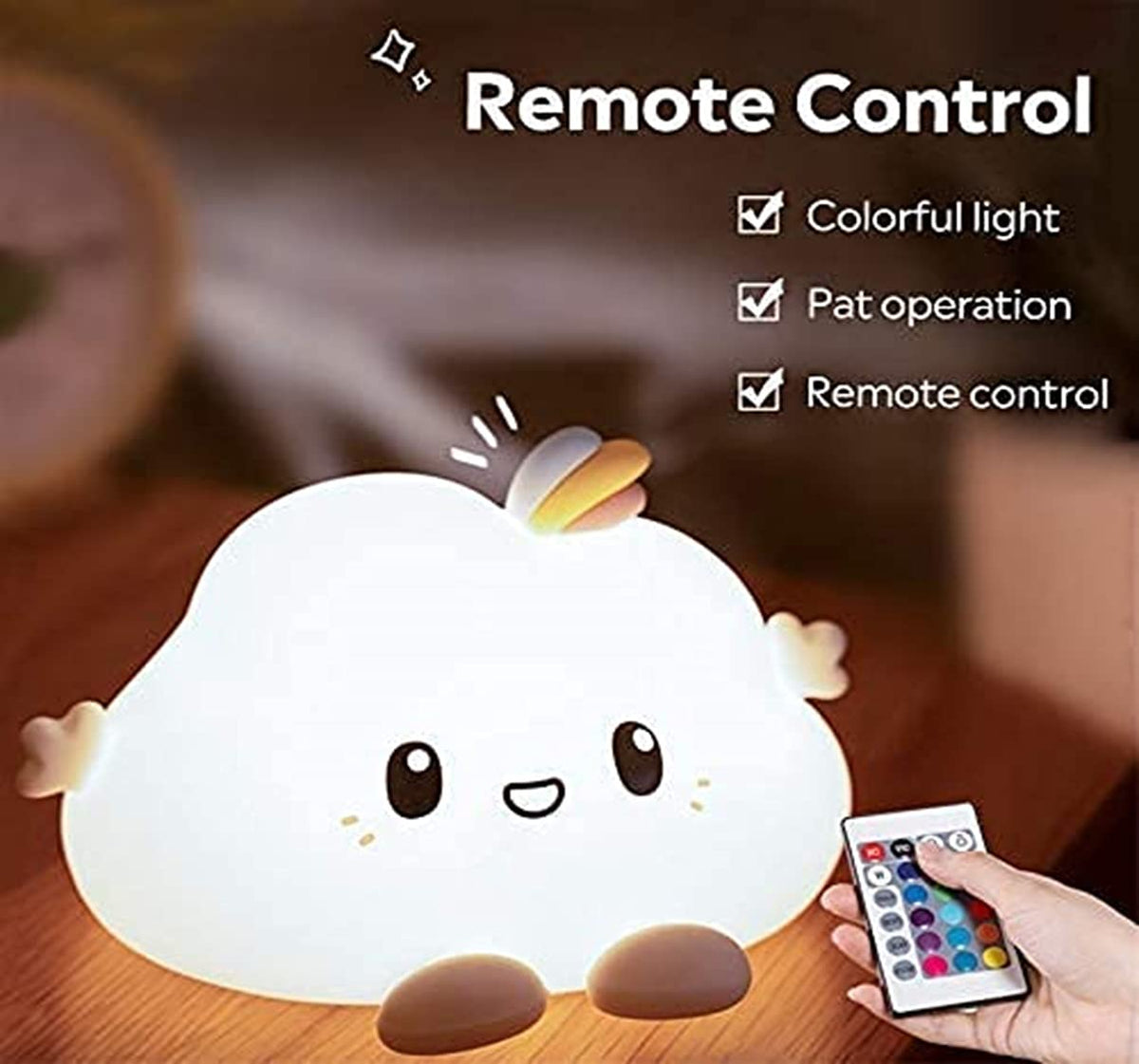 Silicone Cloud Rechargeable LED Night Lamp