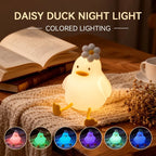 Daisy Flower Duck Silicone LED Night Light — USB Rechargeable Touch Lamp