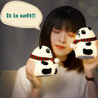 Cute Silicone Panda Lamp With Muffler - Night Light Lamp
